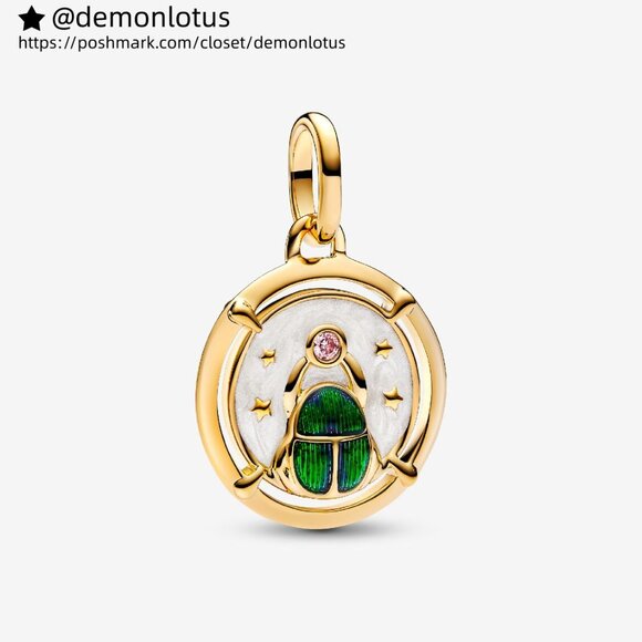 Pandora Scarab Beetle Medallion Charm - Picture 1 of 6